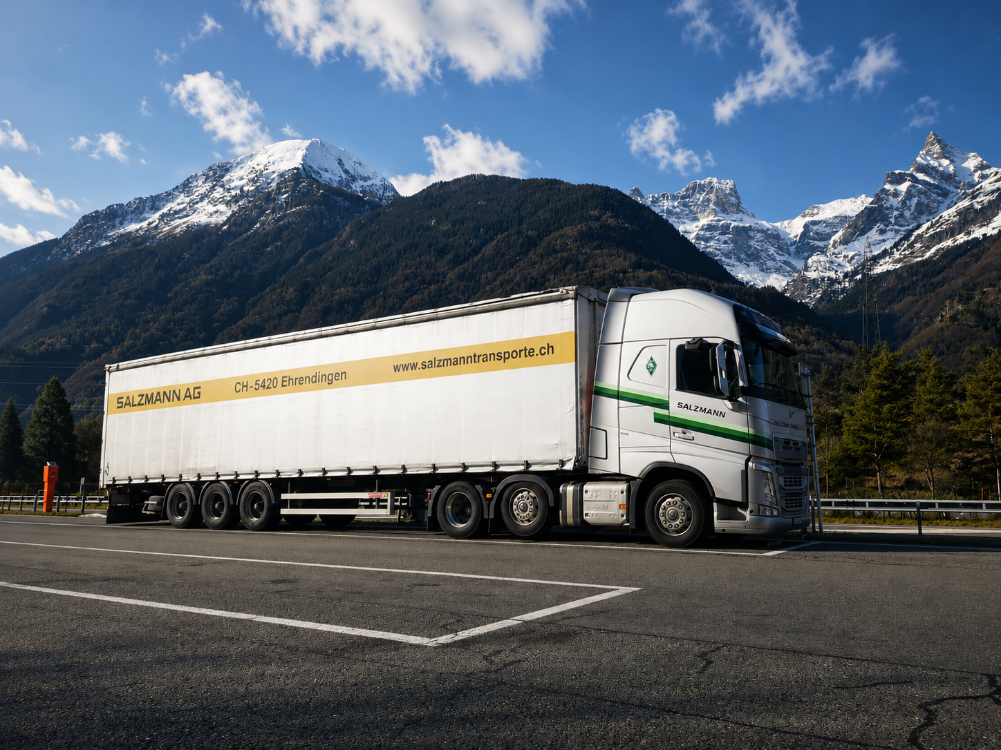 Salzmann AG Sattelschlepper Vollladung